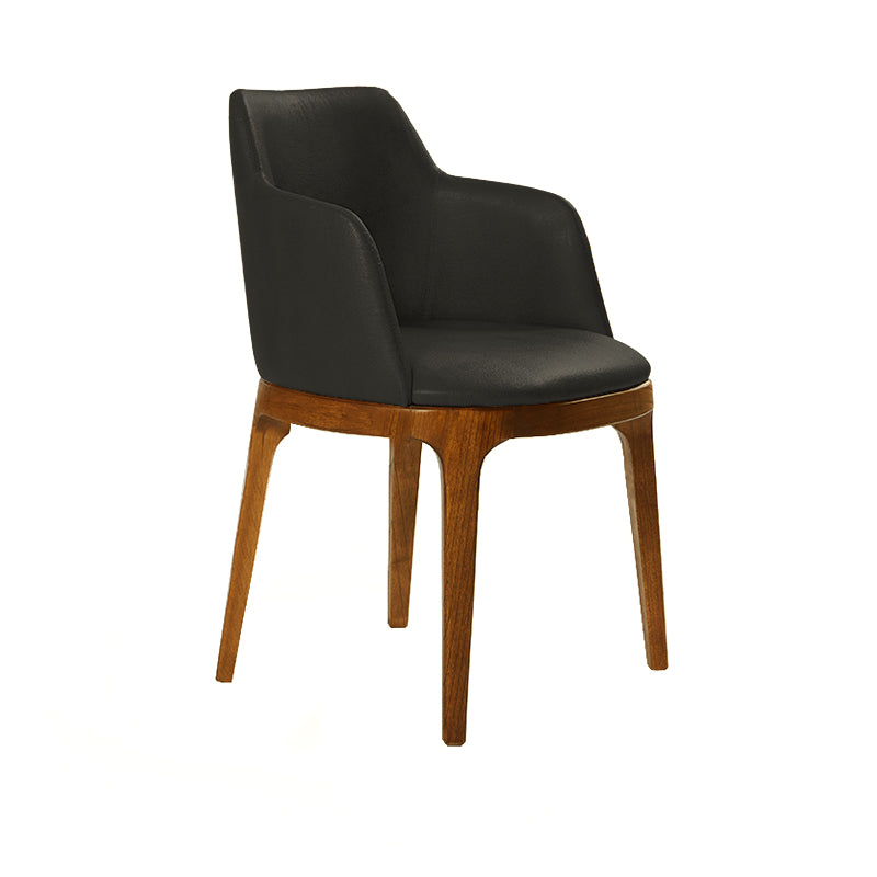 Silla Wales con apoyabrazos en Eco Cuero